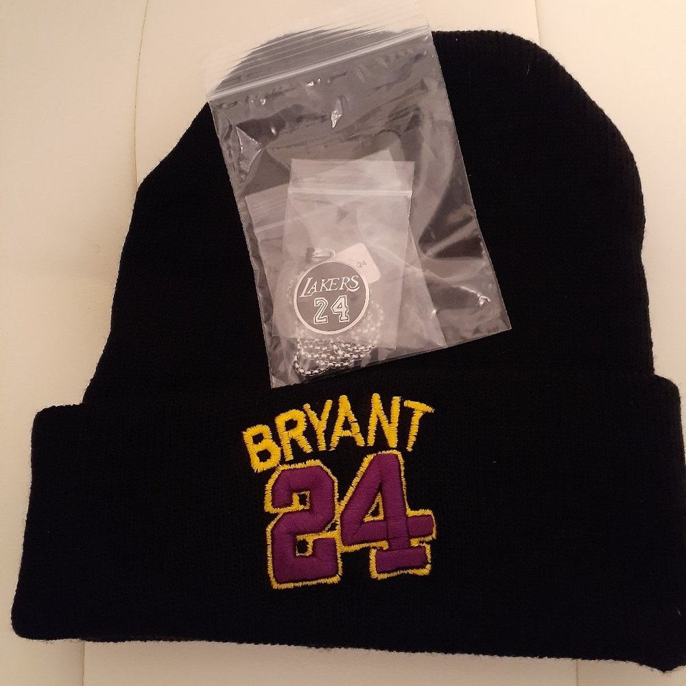 Kobe Bryant Beanie and Necklace Stainless Steel Necklace